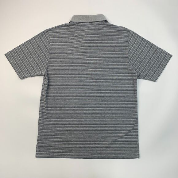 Vintage Palmland Classics Polo Shirt Mens L Large Gray Striped Cotton Blend - Picture 3 of 8